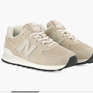 New Balance Grey Suede Mesh 574 Sneakers